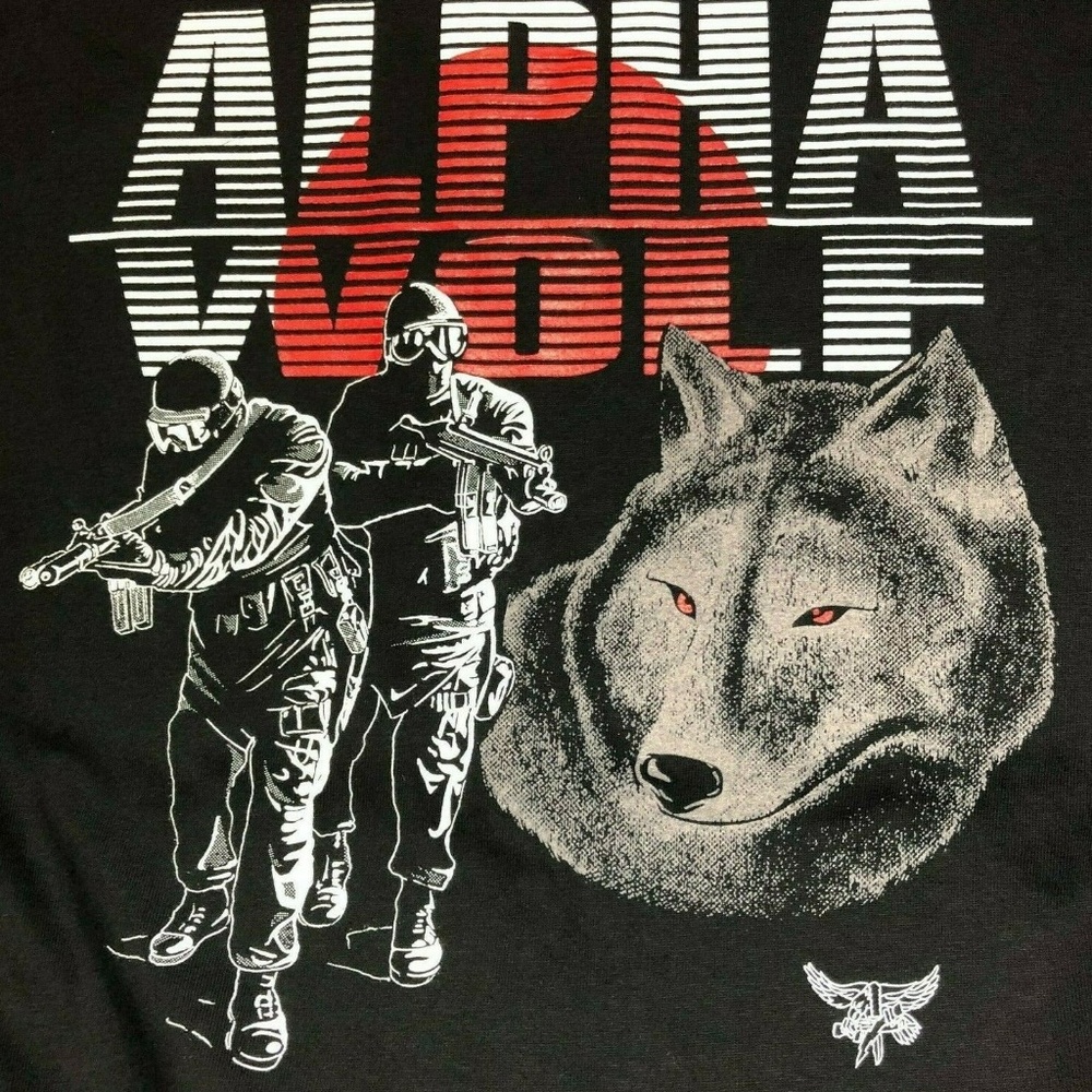 Vintage Alpha Wolf Single Stitch Made USA T Shirt